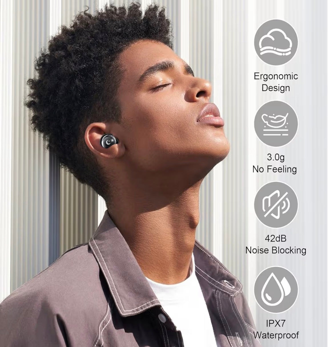 Wireless Earbuds Bluetooth 5.4 Smart Touch Screen 48H Playtime IPX7