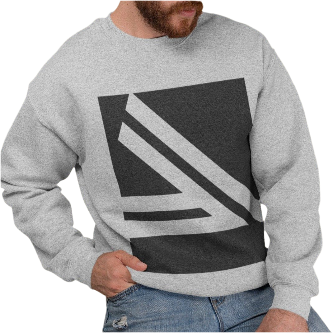 Men's Double Slanted Logo Crewneck Sweatshirt