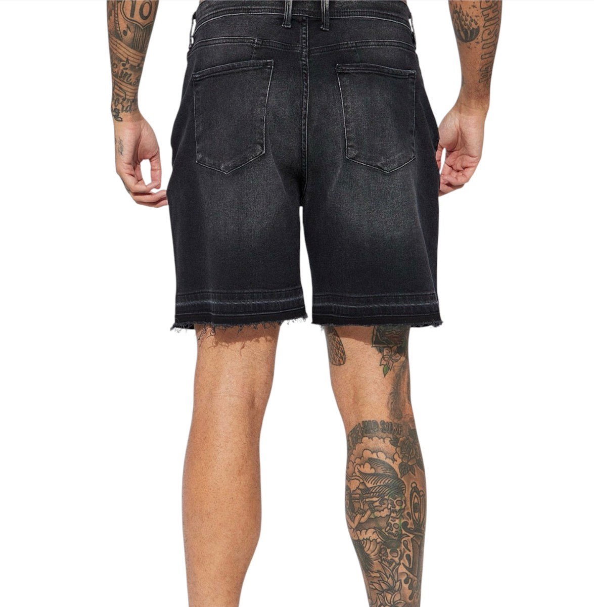 My Idea Relaxed Denim Shorts Black Wash