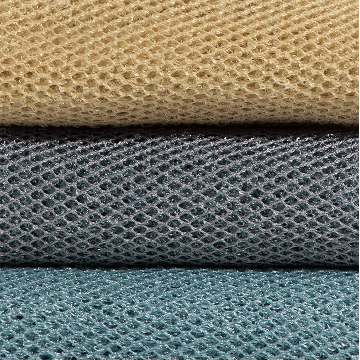 Kitsch African Net Sponge 3pcs Aqua Grey | Exfoliating Body Scrubber