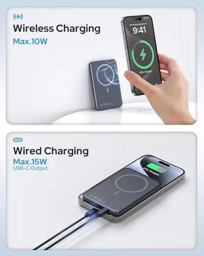 Magnetic Power Bank 5000mAh USB-C Fast Charging