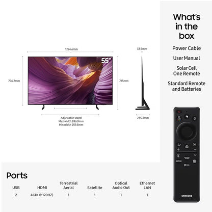 Samsung 55-Inch S84F 4K OLED Smart TV 120Hz Dolby Atmos Vision AI
