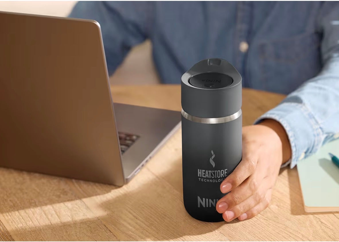 Ninja Sip Perfect Hot Drinks Travel Flask, Made BPA-Free, Dishwasher Safe, Insulated Bottle, Black, DW1203EUUKBK