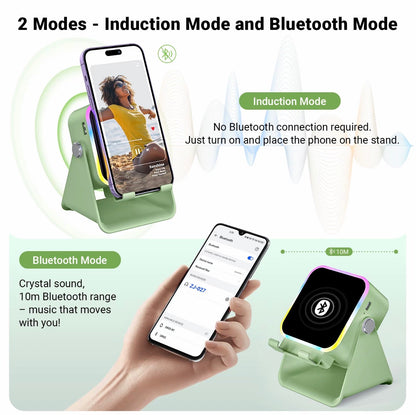 VOMA 5 in 1 Wireless Charger Speaker Stand 3500mAh RGB Adjustable