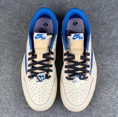 Fragment Design x Travis Scott x Air Jordan 1 Retro Low OG SP 'Sail Military
Blue'
