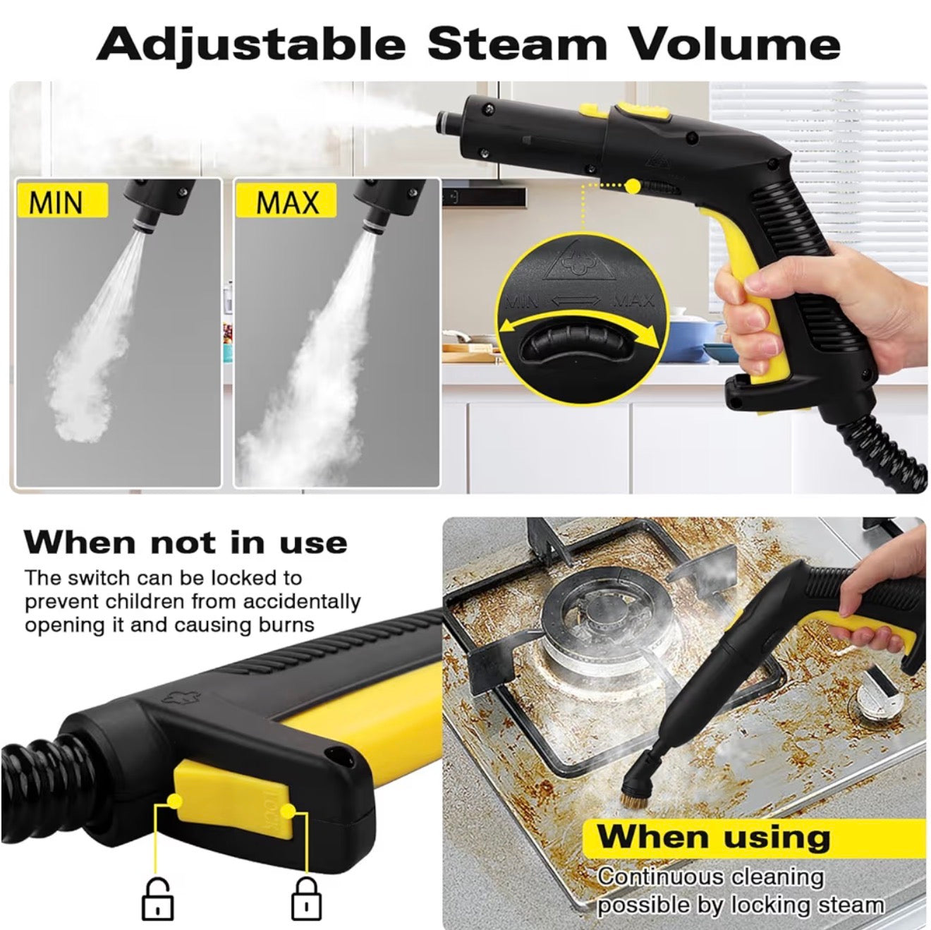 5 Bar Steam Cleaner with 26 Accessories