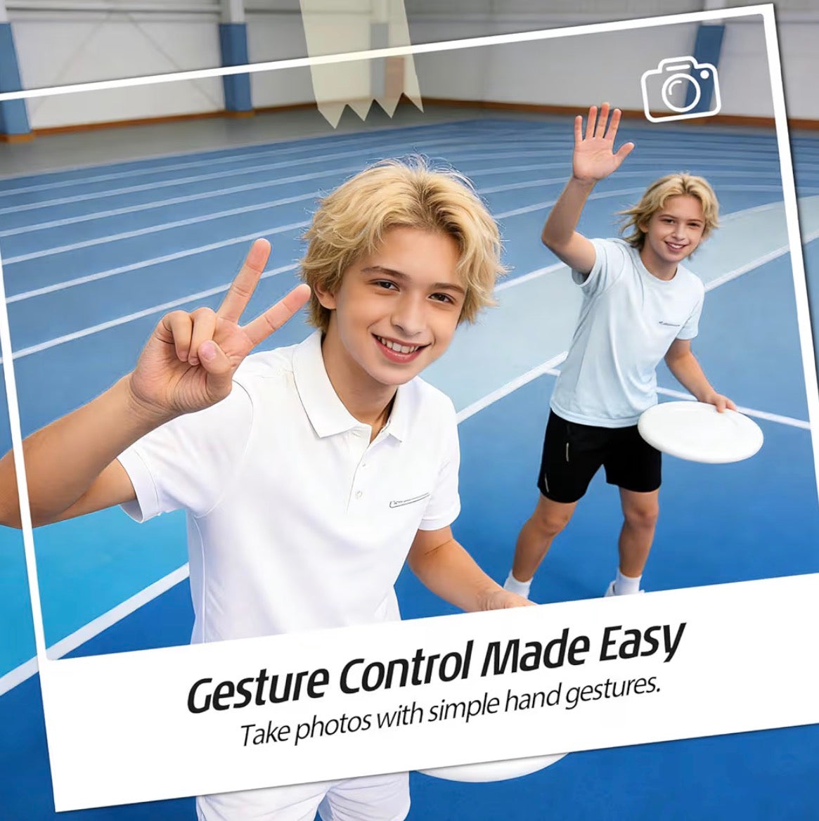 Mini Drone for Kids with 1080P Adjustable Camera, Optical Flow Hover, Gesture Control & Trajectory Flight, 3 Speed Modes, Altitude Hold, 360° Flips, Indoor RC Toy Drone for Boys & Girls 6–12