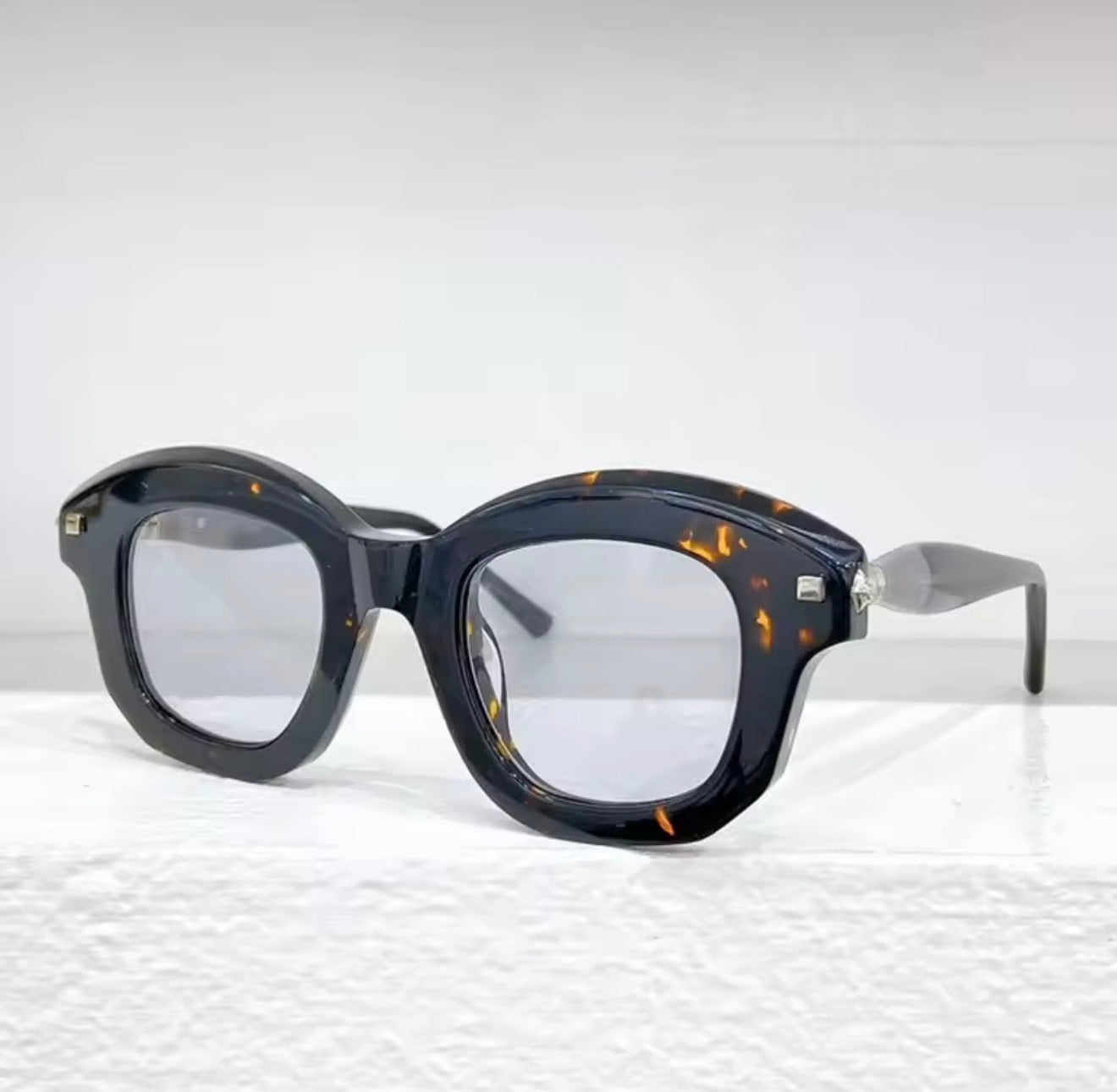 Maske J1 Thick Acetate Heavy Classical Sunglasses Uv400 Optical Prescription Frame Men Classical Designer Brand Germany Glasses