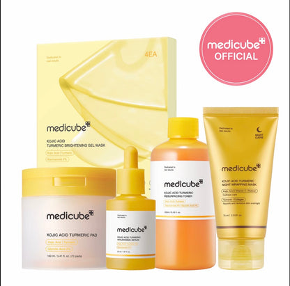 medicube Kojic Acid Turmeric Golden Glow Radiance Full Skincare Set