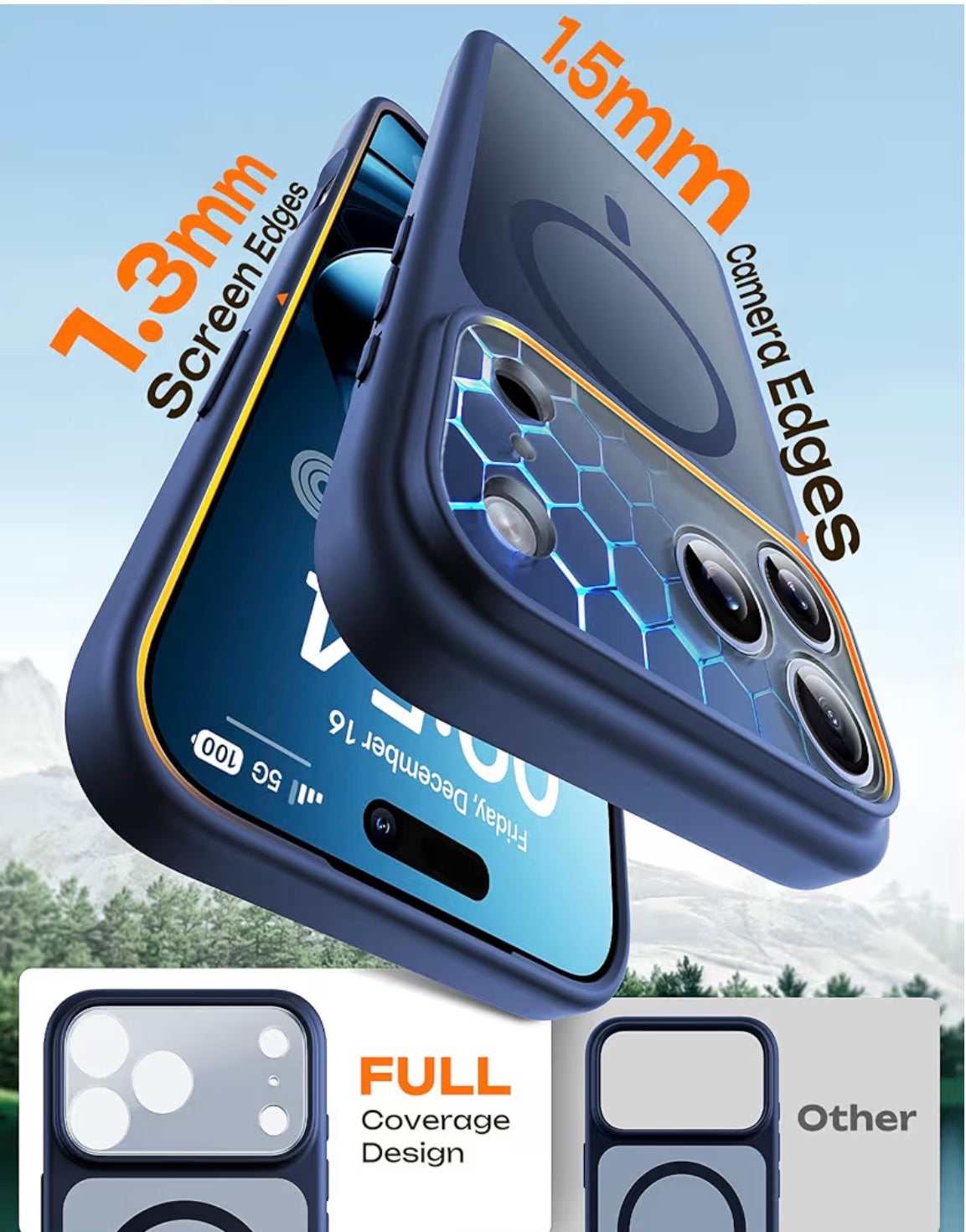 1 × TOCOL iPhone 17 Pro Max Protective Case – Alpine Green