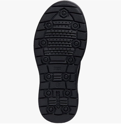 Geox Boys’ J Riddock Black Leather School Uniform Shoes