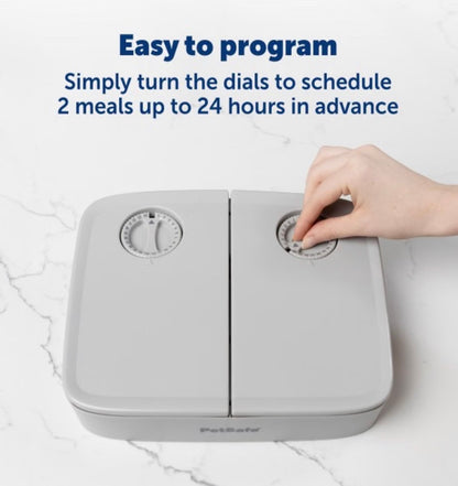 PetSafe 2 Meal Automatic Pet Feeder Grey