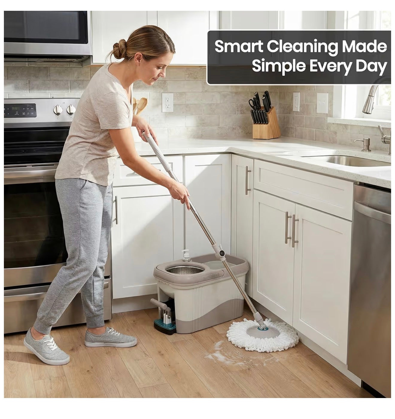 Aspect Spin Mop and Bucket Set with Foot Pedal
