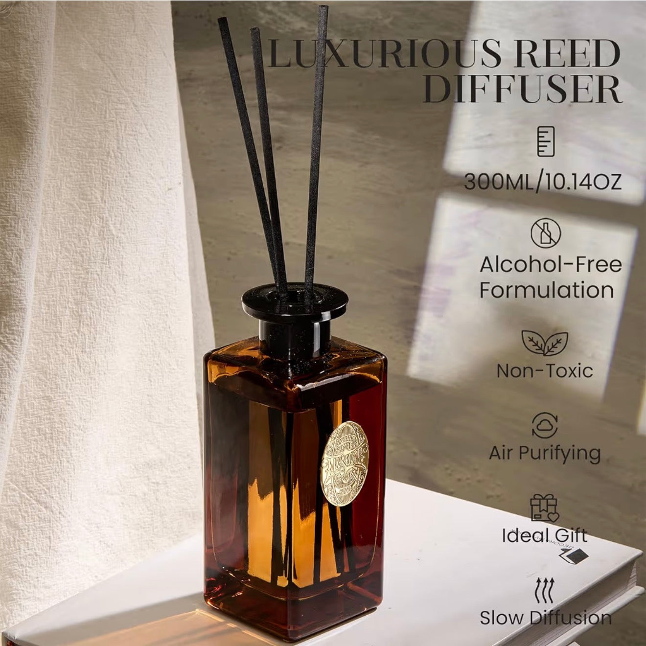M&SENSE Tobacco Teakwood Reed Diffuser