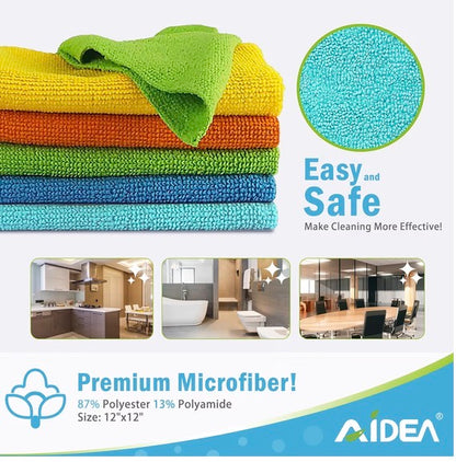 AIDEA Microfibre Cleaning Cloths 8 Pack