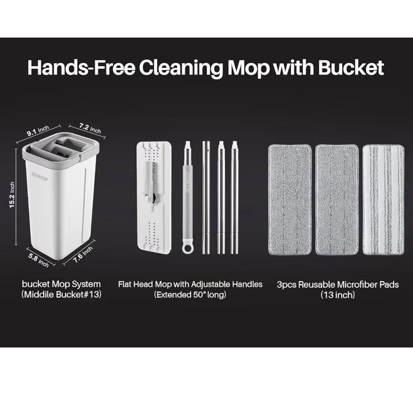 JOYMOOP Mop and Bucket with Wringer Set