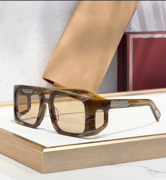 JMM-WINDSOR Rectangular Sunglasses Thick Acetate Double Bridge High Quality UV400 Gift Men Women