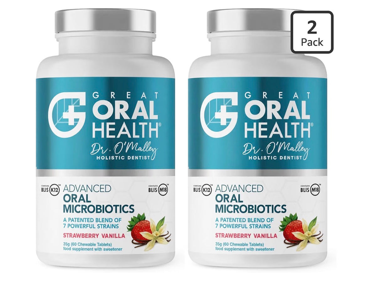 Oral Probiotics for Bad Breath Adults 7 Strain 60 Tablets Strawberry Vanilla