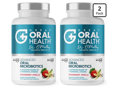 Oral Probiotics for Bad Breath Adults 7 Strain 60 Tablets Strawberry Vanilla