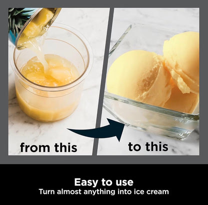 CREAMi Ice Cream Maker & Frozen Dessert Maker with 3 Tubs, 7 Programs, Makes Ice Cream, Gelato, Sorbet, Smoothie Bowl, Milkshakes and more, Black/Silver, Makes 1.4L of Ice Cream, NC300UK