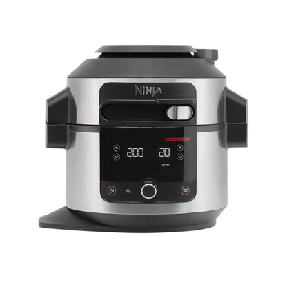 Foodi 11-in-1 SmartLid Multi-Cooker, 6L, Electric Pressure Cooker & Air Fryer, Layer Mains & Sides with Reversible Rack, Cooks 4 Portions, Dishwasher Safe Parts, Stainless Steel/Black OL550UK