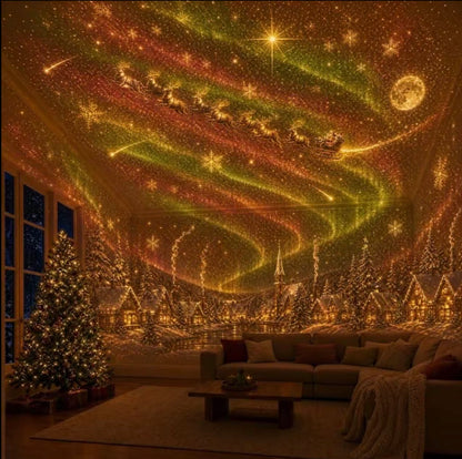 LED Christmas Snowflake Projector Light Moving Outdoor Indoor Decoration