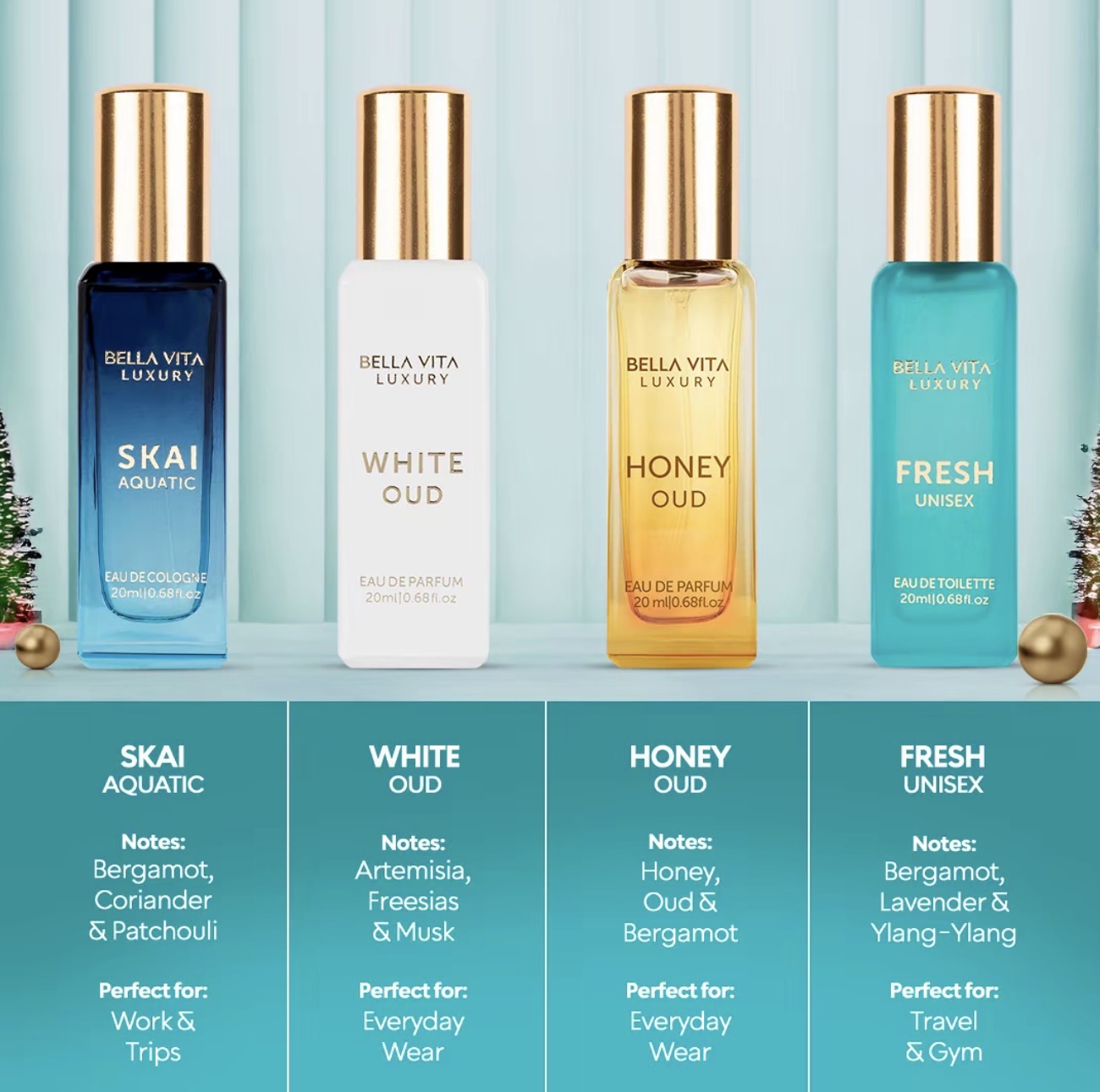 BellaVita Luxury 12 Pack Perfume Gift Set