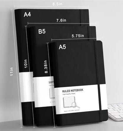 RETTACY A4 Lined Notebook 320 Pages 100 GSM