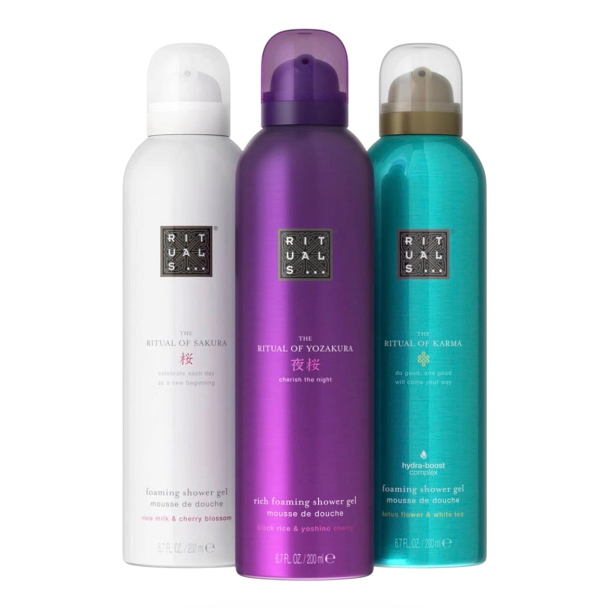RITUALS Cherry Blossom Rice Milk Shower Foam Set 3 x 200ml