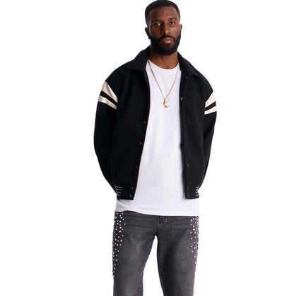 Stacked Slim Flare Another Level Jeweled Jeans Black Wash