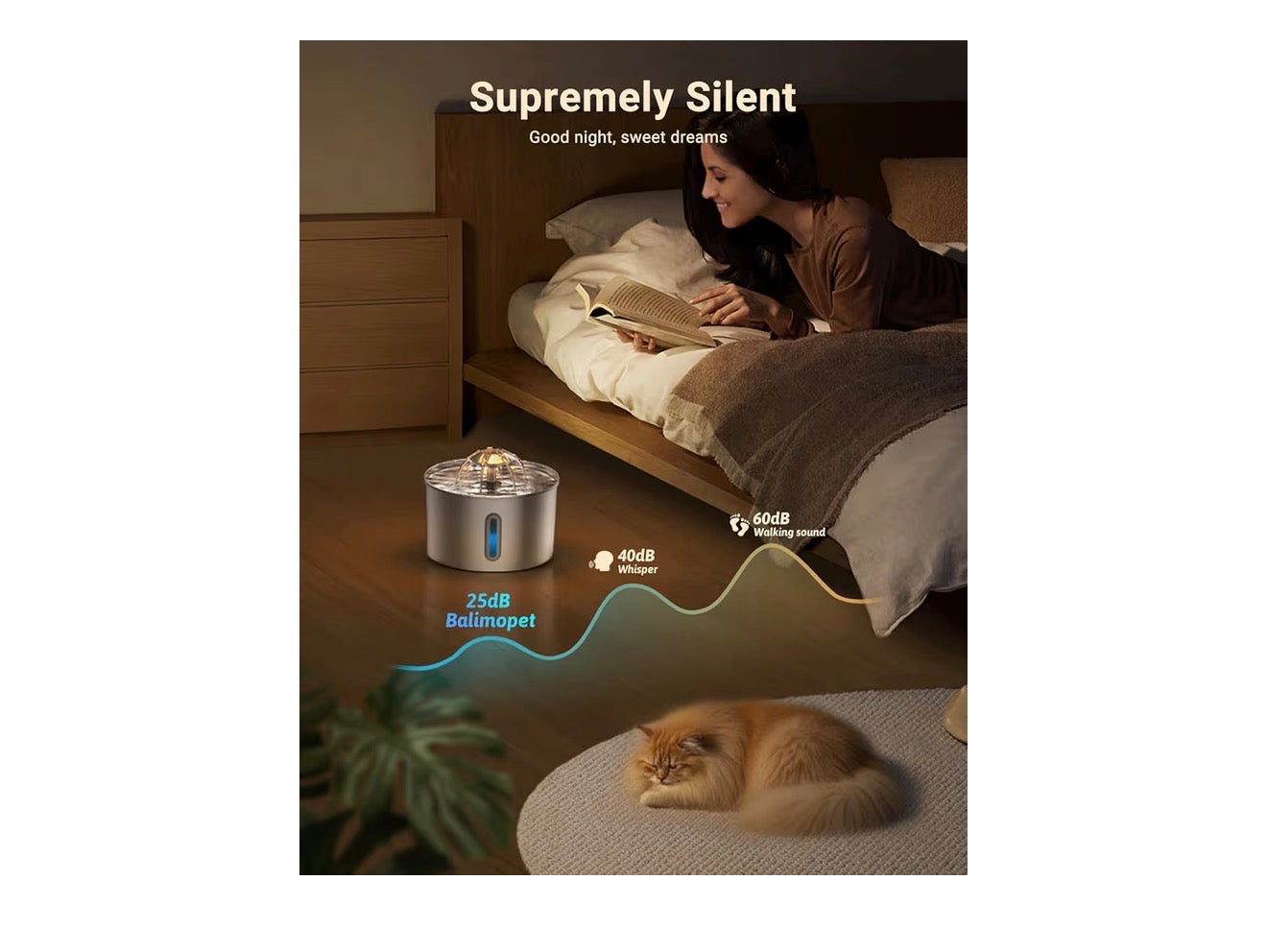 2.2L Stainless Steel Cat Water Fountain