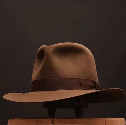 Wool Fedora Hat Vintage Soft Felt Trilby Style Hat for Men and Women NZ354
