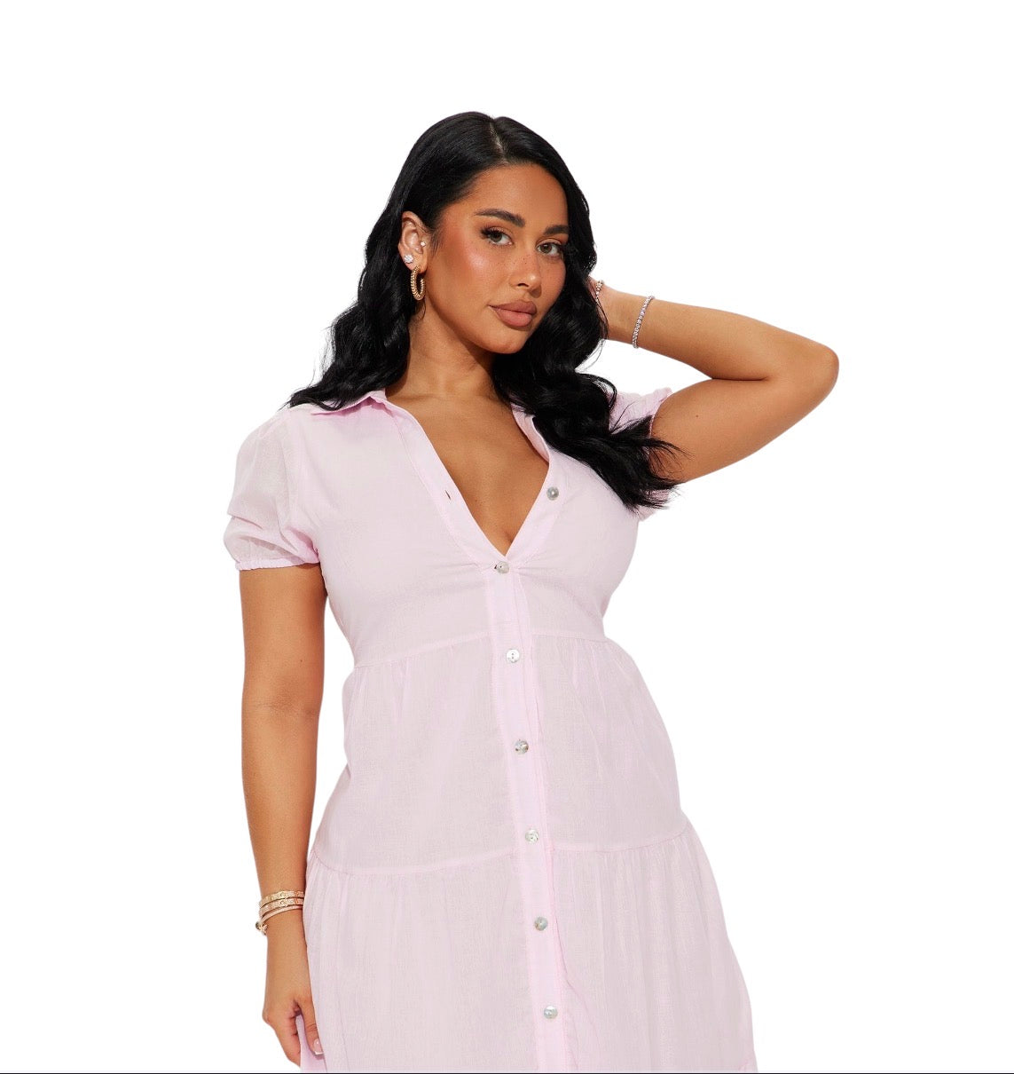 Stella Midi Dress Blush