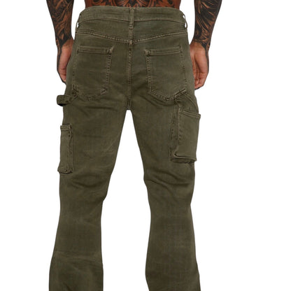 Indestructible Slim Flare Carpenter Pants Olive