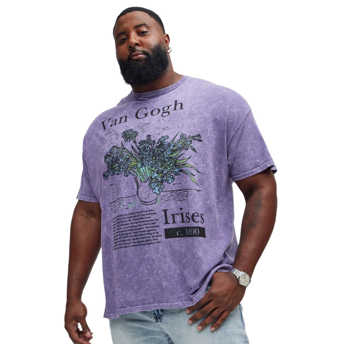 Vincent Van Gogh Irises Short Sleeve Tee Purple