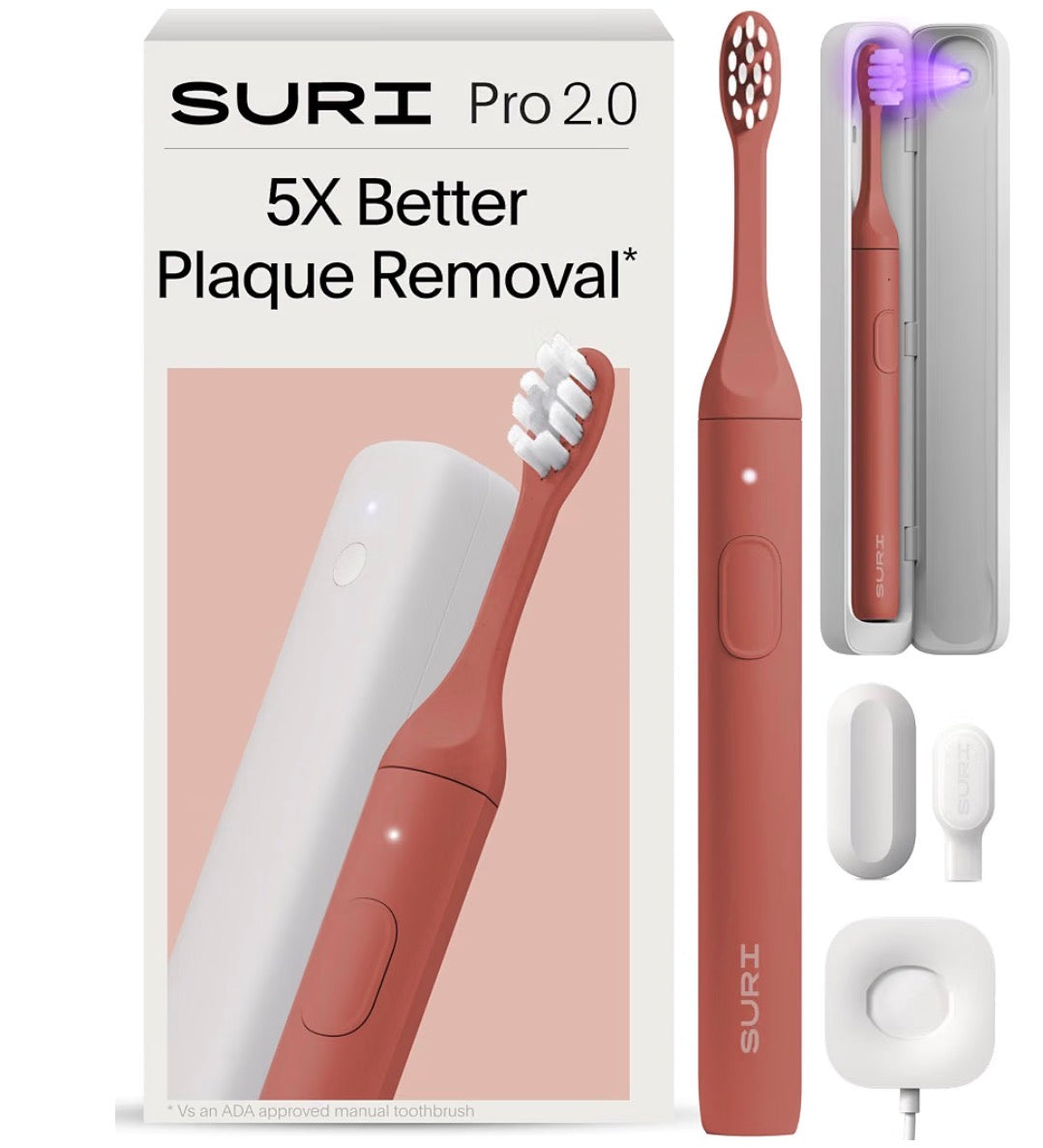 SURI Pro Sonic Electric Toothbrush with UV Travel Case