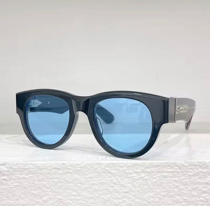JMM ROLLINGSUN Thick Italy Acetate Sunglasses Handmade Japan Style Designer Brand Uv400 Round High Quality Eyeglasses with Case
