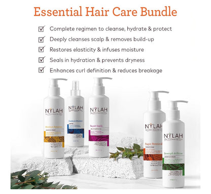 NYLAH Essential Hair Care Bundle Set | Afro & Textured Hair Wash & Style