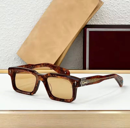 Luxury Fashion Trend Vintage  Sunglasses BELVEDERE Thick Acetate Retro Square Style Unisex A+ High Quality