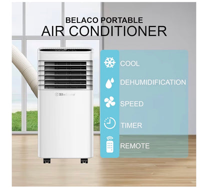 9000 BTU Portable Air Conditioner 4 in 1 with Dehumidifier, Fan, Sleep Mode and Remote Control