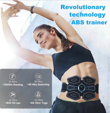 EMS Abdominal Muscle Trainer 8 Modes 18 Intensity Levels