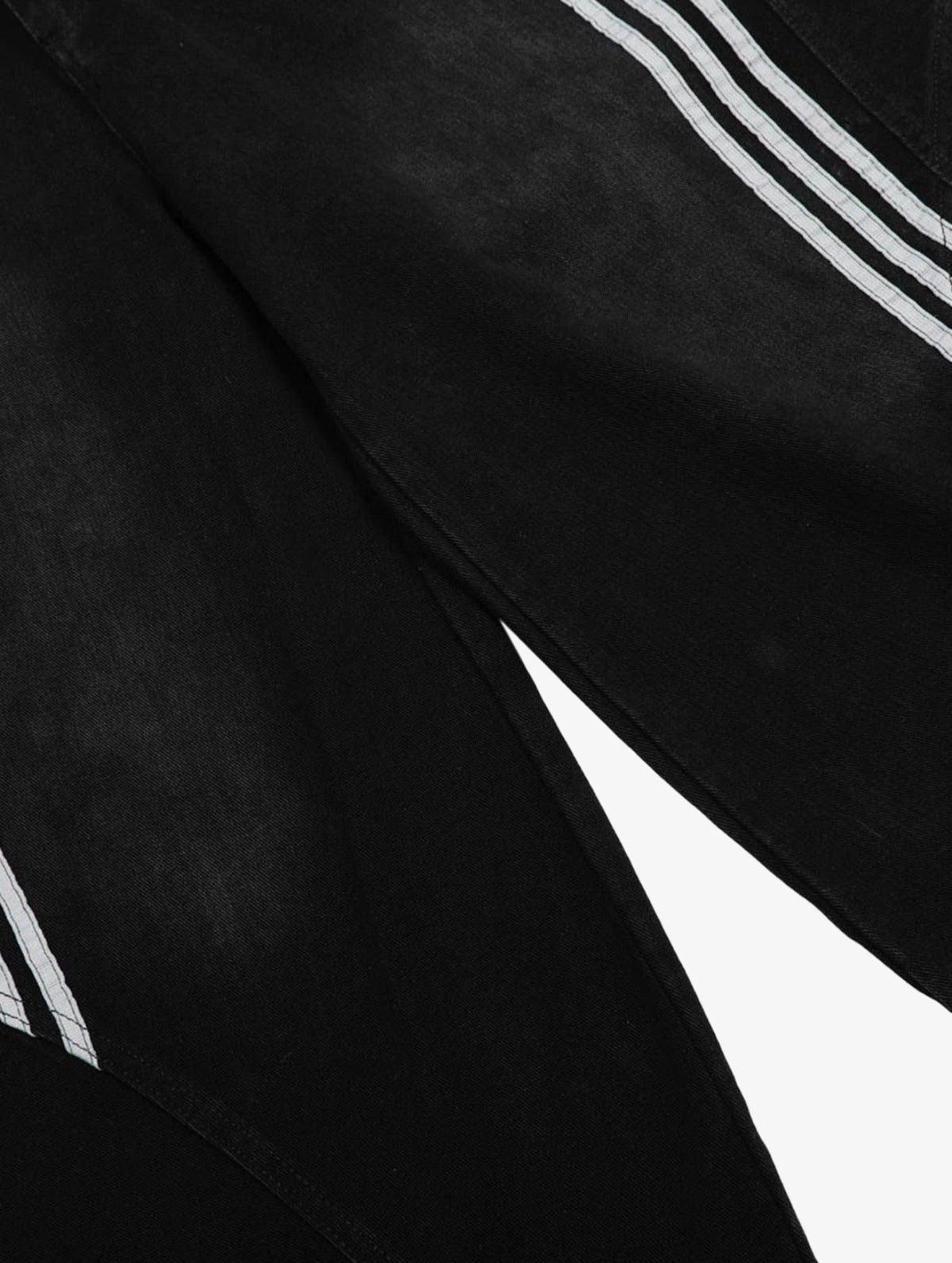 DENIM CONTRAST STRIPED STITCHING BARREL JEANS