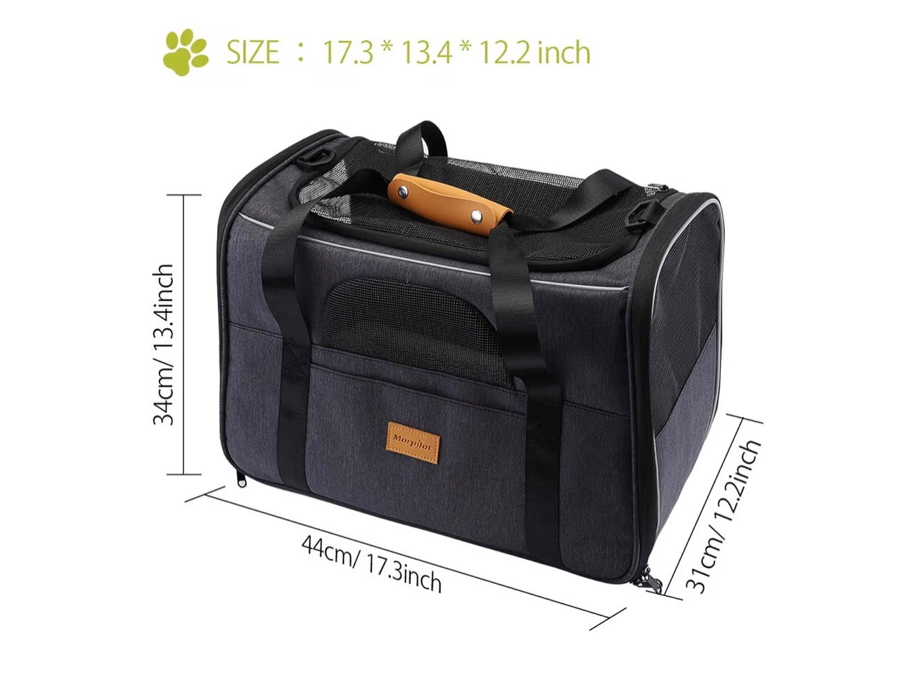 Morpilot Airline Approved Pet Carrier Large Grey