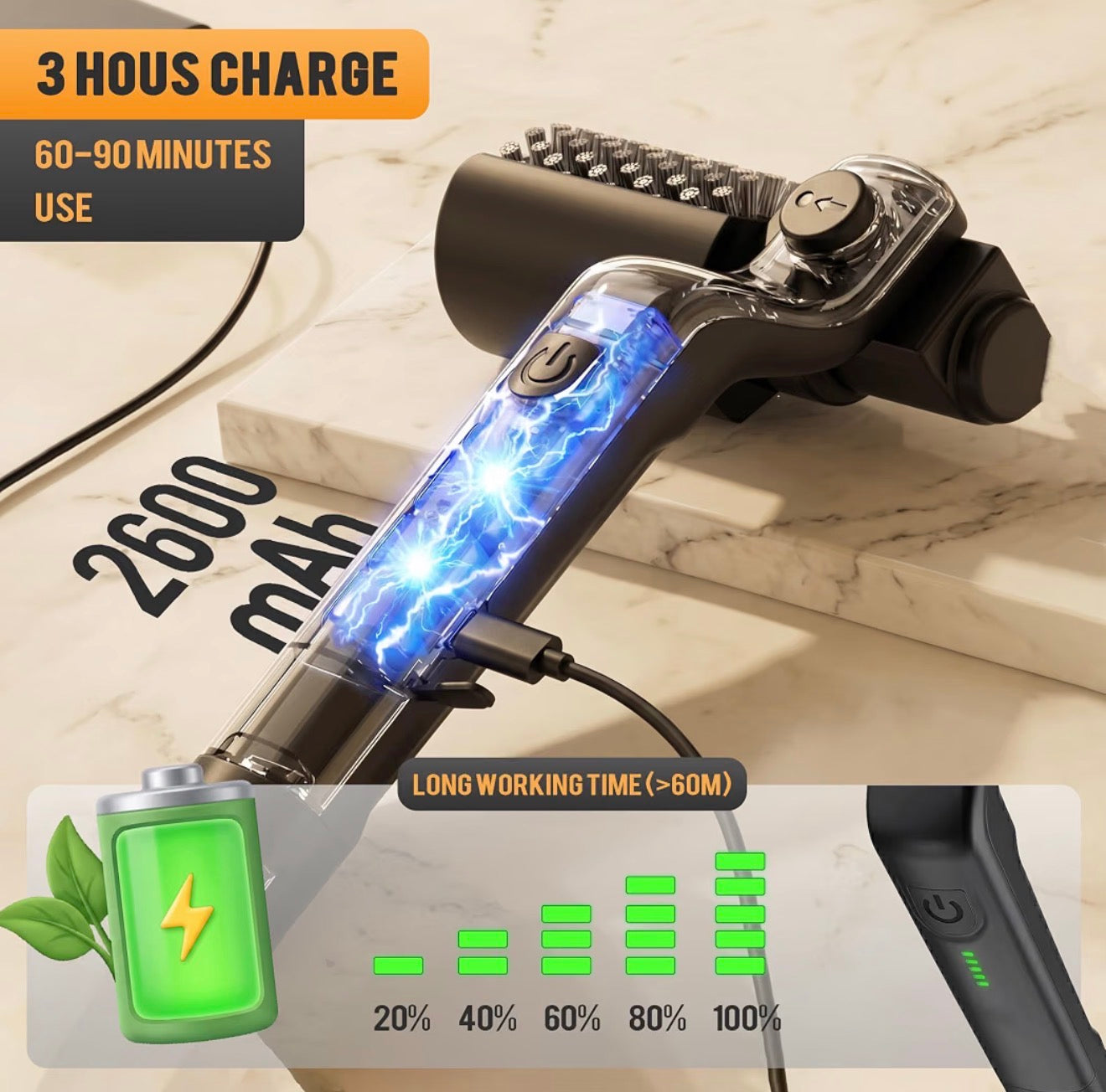 Cordless Electric Grill Brush Cleaner Set