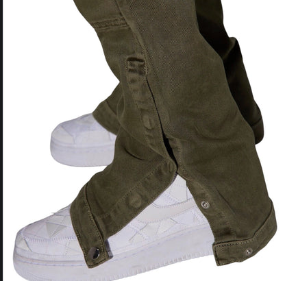 Indestructible Slim Flare Carpenter Pants Olive
