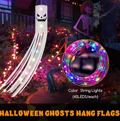 Jsdoin Halloween Ghost Windsocks 2 Pack with Colourful LED Lights | Minja Superstore