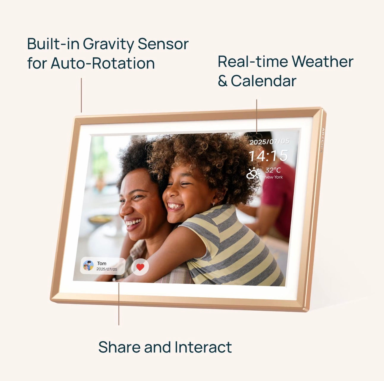 ARZOPA WiFi Touchscreen Digital Photo Frame 10.1”&14”