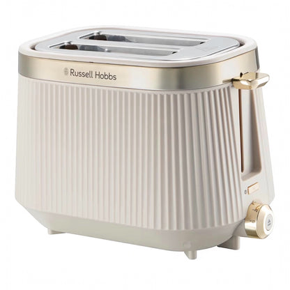 Russell Hobbs 2 Slice Toaster [980W, Frozen/Cancel/Reheat function with Indicator light] Brontë Stone (Extra wide slots, 6 Browning levels, Lift & Look function, Lift high feature) 26761