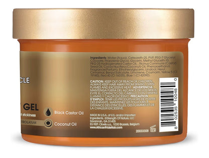 African Pride Black Castor Miracle Braid, Lock & Twist Gel 8 oz