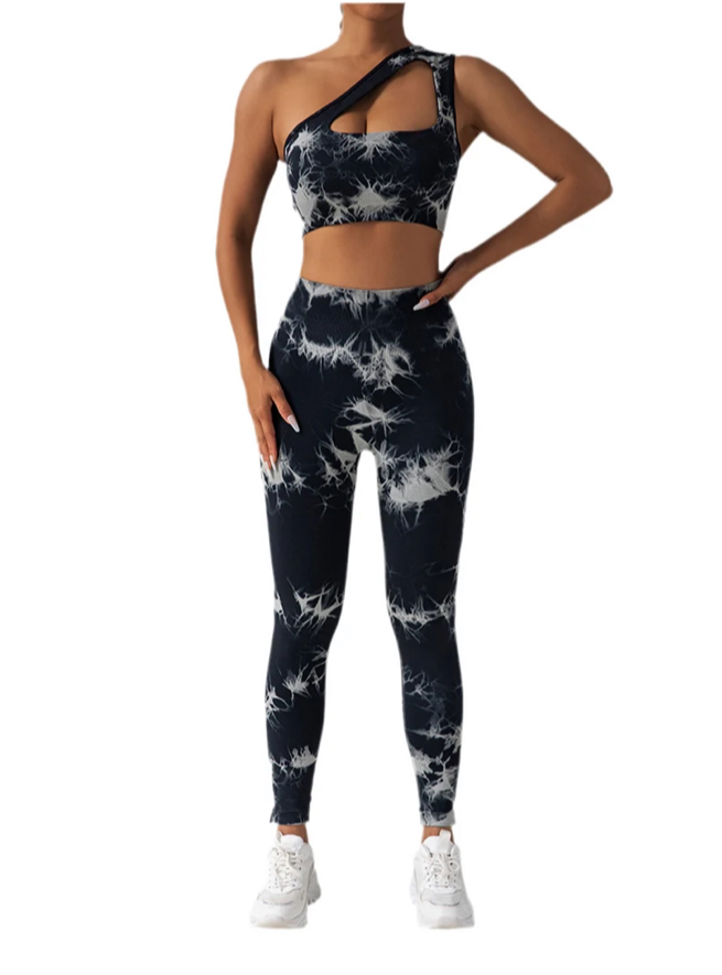 Women's Seamless High-Waisted Tie-Dye Leggings